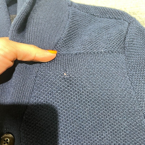 rag & bone Navy Blue Men's Cardigan Sweater - Picture 3 of 10